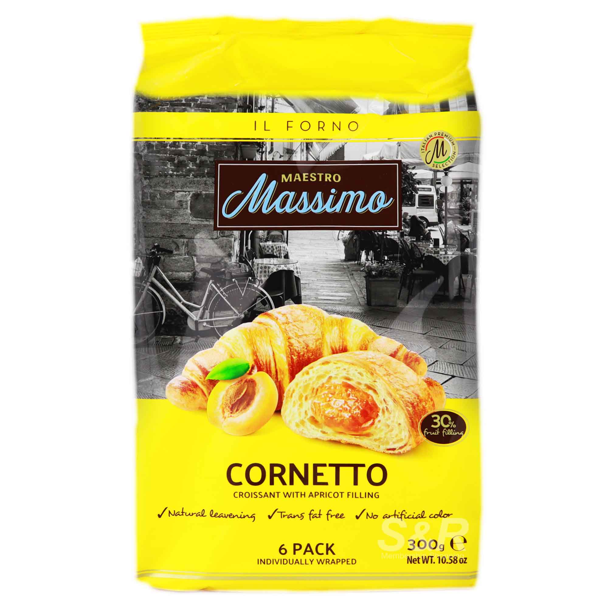 IL Forno Maestro Massimo Cornetto Croissant with Apricot Filling Bread 300g IL Forno Maestro Massimo Cornetto Croissant with Apricot Filling Bread 300g